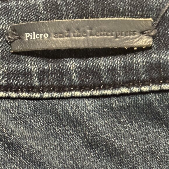 Anthropologie Pilcro and the Letterpress Script Jeans Women's Size 28 Dark Wash - Picture 7 of 9